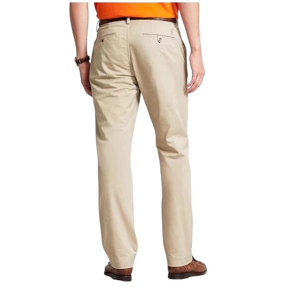 Polo Ralph Lauren Tan Chino Twill Straight Stretch Pants 42/30 - Picture 2 of 14